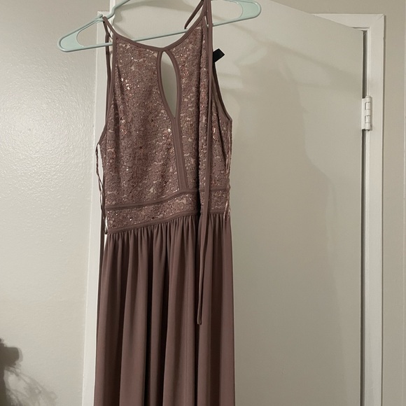 Mauve sleeveless floor-length formal dress (prom or bridesmaids dress) - Picture 2 of 3